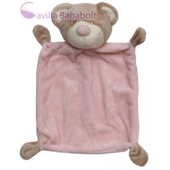 Baby Bruin Plüss Macifejes kedvenc kendő 24 cm rózsaszín