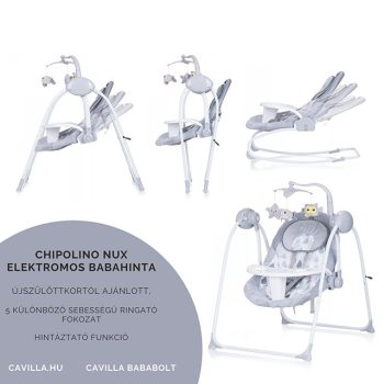   CHIPOLINO NUX ELEKTROMOS BABAHINTA ÉS PIHENŐSZÉK - PLATINUM