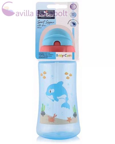 BABY CARE OCEAN SZÍVÓSZÁLAS SPORTITATÓ 330 ML - BLUE