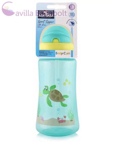 BABY CARE OCEAN SZÍVÓSZÁLAS SPORTITATÓ 330 ML - GREEN