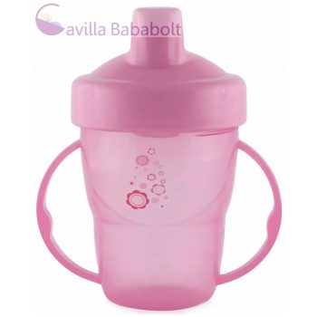 BABY CARE ITATÓPOHÁR FOGANTYÚVAL 210ML MAGAS - PINK