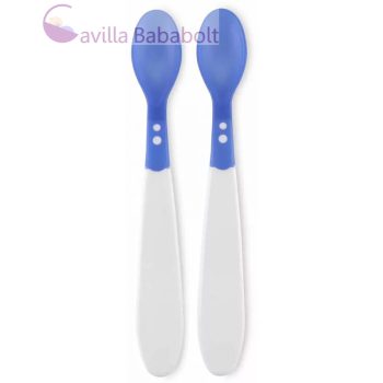 Baby Care hőrzékeny etető kanál 2db- blue