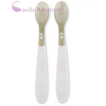 Baby Care hőrzékeny etető kanál 2db- green