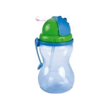 CANPOL BABIES Sportpalack szívószállal 370ml - kék