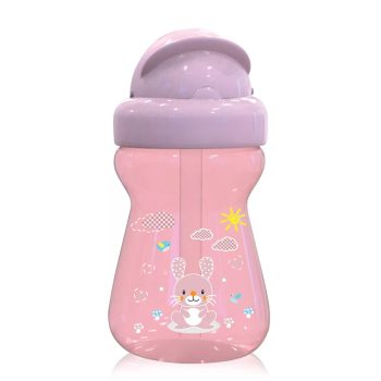   LORELLI MINI SZÍVÓSZÁLAS SPORT ITATÓ - ANIMALS BLUSH PINK - 200ml