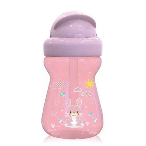 LORELLI MINI SZÍVÓSZÁLAS SPORT ITATÓ - ANIMALS BLUSH PINK - 200ml