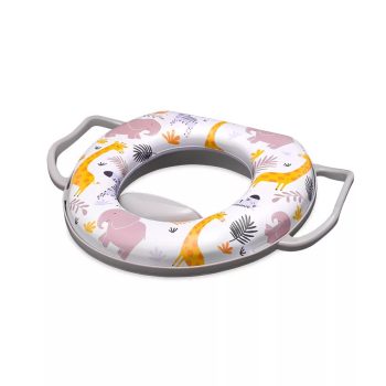   LORELLI PÁRNÁZOTT WC SZŰKÍTŐ FOGANTYÚVAL - GREY ANIMALS