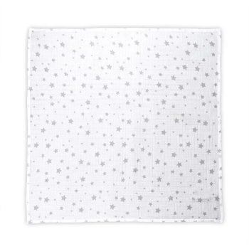 LORELLI TEXTILPELENKA 80X80 CM - WHITE WITH GREY ST