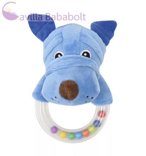Lorelli Toys Plüss csörgő karika - Kék kutya
