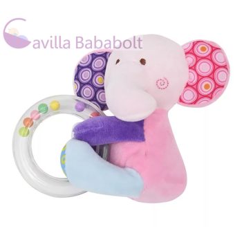 Lorelli Toys Plüss gyűrűs játék - Pink elefánt