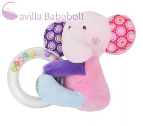 Lorelli Toys Plüss gyűrűs játék - Pink elefánt