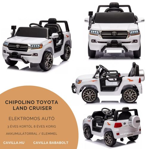 Chipolino Toyota Land Cruiser elektromos autó - white