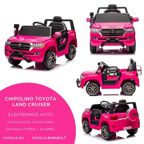 Chipolino Toyota Land Cruiser elektromos autó - pink