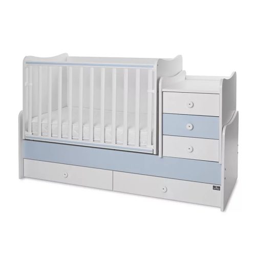 LORELLI MAXI PLUS KOMBI ÁGY 70X160 - TRIO WHITE-BABY BLUE