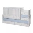 LORELLI MAXI PLUS KOMBI ÁGY 70X160 - TRIO WHITE-BABY BLUE