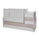 LORELLI MAXI PLUS KOMBI ÁGY 70X160 - TRIO WHITE-LIGH OAK