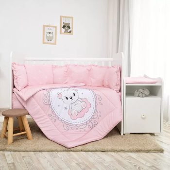  Lorelli ágynemű garnitúra Trend kombi ágyhoz - Little Bear Pink