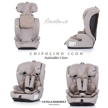  CHIPOLINO ICON AUTÓSÜLÉS I-SIZE 76-150CM , (0-36 kg), MACADAMIA