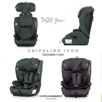   CHIPOLINO ICON AUTÓSÜLÉS I-SIZE 76-150CM , (0-36 kg) - PASTEL GREEN