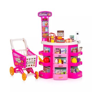   Chipolino Supermarket játékszett bevásárlókocsival - rózsaszín