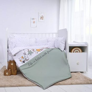   Lorelli ágynemű garnitúra Trend kombi ágyhoz - Happy Friends Mint