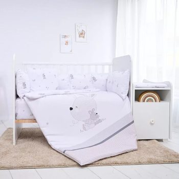   Lorelli ágynemű garnitúra Trend kombi ágyhoz - Little Rabbits Grey