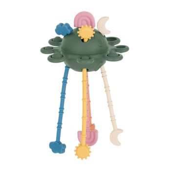   Petite&Mars Szilikon érzékszervi játék Crazy Planet Misty Green 10m+