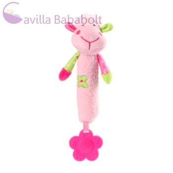   BABYONO sípoló játék rágókával Sweet Lambie rózsaszín