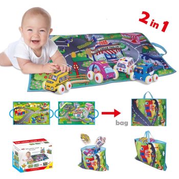 Chipolino hordozható játszószőnyeg 4 autóval