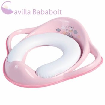 MALTEX WC szűkítő fogantyúval, puha Zebra rózsaszín