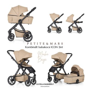   PETITE&MARS Kombinált babakocsi ICON 2in1 Mocha Beige LITE RWS
