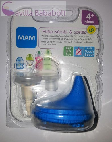 MAM Puha ivócsőr- szelepes 4+ (670084) kék