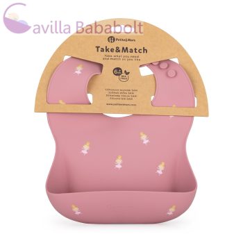 PETITE&MARS Szilikon előke Take&Match Rose Princesses 6m+
