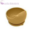 PETITE&MARS Szilikon tál tapadókoronggal TAKE&MATCH Intense Ochre 6m+