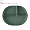 PETITE&MARS Szilikon osztott tányér, ovális Take&Match Misty Green 6m+