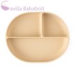 PETITE&MARS Szilikon osztott tányér, ovális Take&Match Desert Sand 6m+