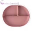 PETITE&MARS Szilikon osztott tányér, ovális Take&Match Dusty Rose 6m+