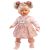 Llorens Roberta 33cm-es síró baba cumival pöttyös ruhában