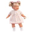 Llorens Roberta 33cm-es síró baba cumival virágos ruhában