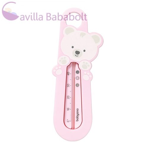 BABYONO Vízhőmérő- mackó, rózsaszín