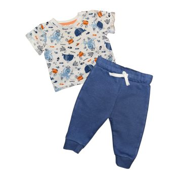 Ergee bálnás pamut pólószett, Méret 68-as (3-6 hó)