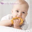 BABYONO Szilikon rágóka Karika sárga