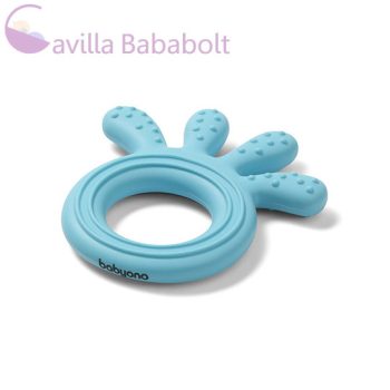 BABYONO Szilikon rágóka Octopus kék