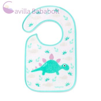 BABYONO Előke Frottír, közepes, vízálló, dinó 6hó+