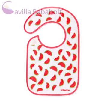 BABYONO Előke Frottír, közepes, vízálló dinnye 6hó+