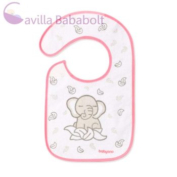 BABYONO Előke Frottír, közepes, vízálló elefánt 6hó+