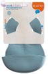 BABYONO Puha műanyag előke zsebbel, BPA mentes halványkék 6hó+