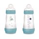 MAM Forest Matt Anti-Colic cumisüveg 260ml - 2h+, kék elefánt