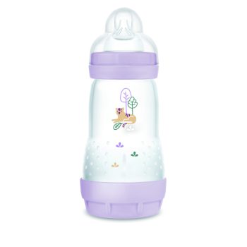   MAM Forest Matt Anti-Colic cumisüveg 260ml - 2h+, lila tigris