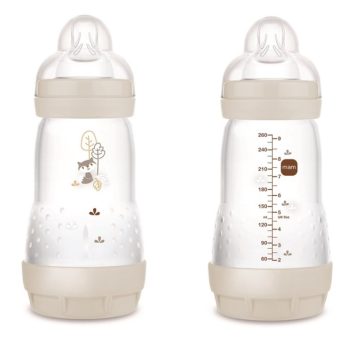   MAM Forest Matt Anti-Colic cumisüveg 260ml - 2h+, szürke róka